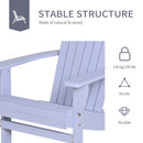 Linkin Wood Adirondack Chair in Grey - Seasonal Overstock