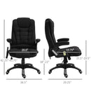 Maverick Luxury Executive Chair with Vibration Massage and Reclining - Black Fabric - Seasonal Overstock