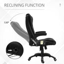 Maverick Luxury Executive Chair with Vibration Massage and Reclining - Black Fabric - Seasonal Overstock