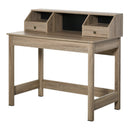 Nathan Laptop Desk with Display Shelves and Drawers - Natural Wood Grain - Seasonal Overstock