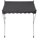 6.5ft Wide Retractable RV / Patio Awning - Grey - Seasonal Overstock