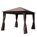 Gazebos, Summer Bliss 10 x 10ft Coffee Brown Gazebo - Seasonal Overstock