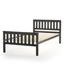 Tawny Espresso Brown Twin Size Wood Platform Bed - Seasonal Overstock