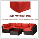 Wellington Shores 7pc Patio Sectional Replacement Cushion Covers - Red - Seasonal Overstock