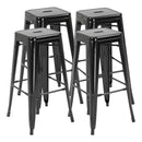 Barstools, Ruttleford Black Barstools 30in (Set of 4) - Seasonal Overstock