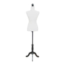 Mannequins, Dressmaker 27" Torso Mannequin Stand in White - Seasonal Overstock
