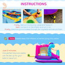 Bouncy Castles, 4-in-1 Water Monster Bouncy Castle with Slide and Water Pool 9.8' x 8.9' x 6.6' - Seasonal Overstock