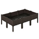 Planters, 6-Box Raised Planter Flower Bed - Seasonal Overstock