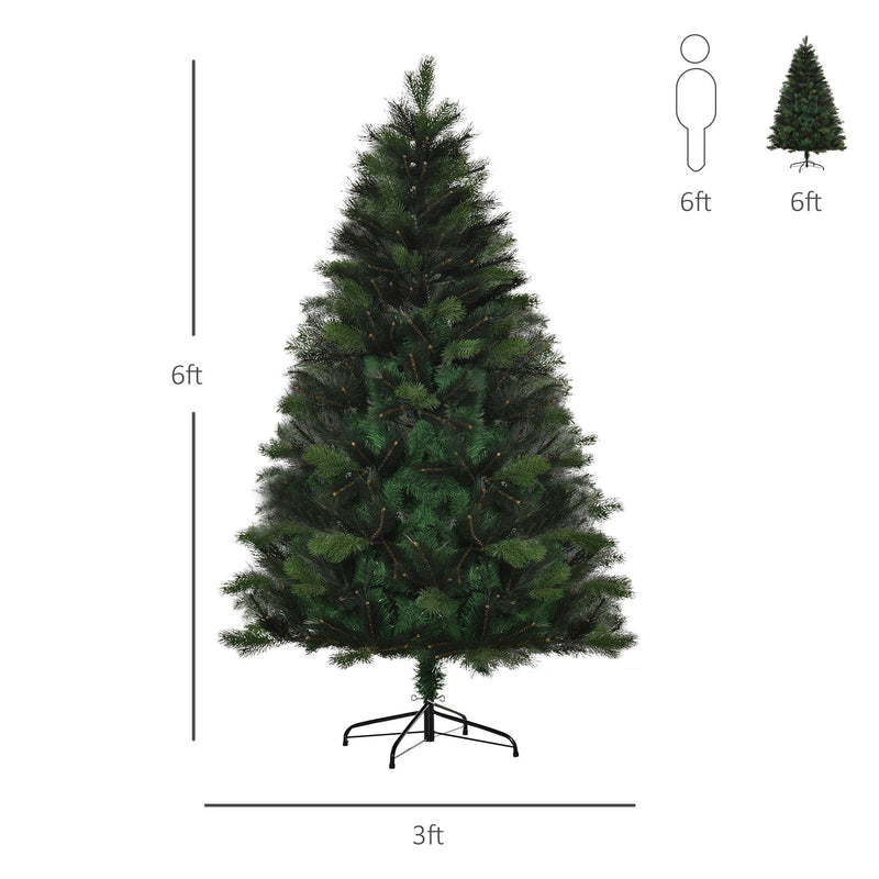 6ft Artificial Pop-Up Green Christmas Tree - Seasonal Overstock