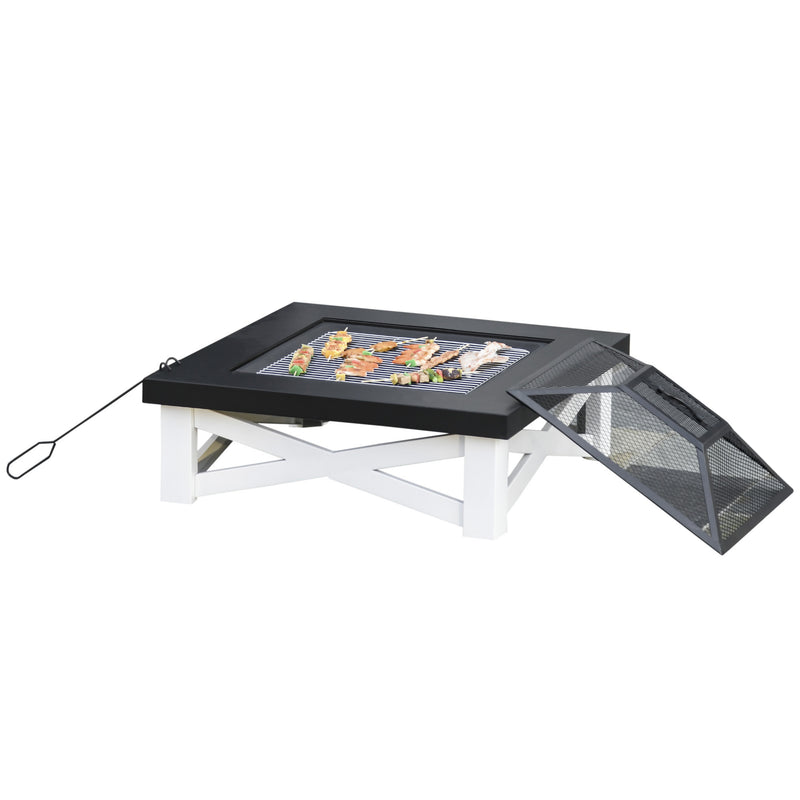 34" Ashden 3-in-1 Fire Pit Table with Grill - Seasonal Overstock