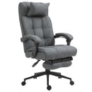 Benz Double Padded Office Chair with Footrest - Dark Grey - Seasonal Overstock
