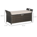 Outdoor Furniture, Blackwell Grove Outdoor Patio Storage Bench in PE Rattan Wicker - Cream - Seasonal Overstock