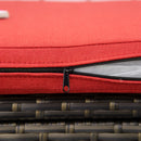 Outdoor Furniture, Blackwell Grove Outdoor Patio Storage Bench in PE Rattan Wicker - Red - Seasonal Overstock