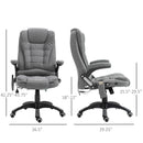Maverick Luxury Executive Chair with Vibration Massage and Reclining - Grey Fabric - Seasonal Overstock
