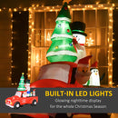 Christmas Decorations, Inflatable Santa Driving Tree Farm Truck with Snowmen - Seasonal Overstock