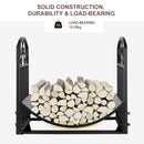 Scroll Design Black Log Holder Firewood Rack - Seasonal Overstock