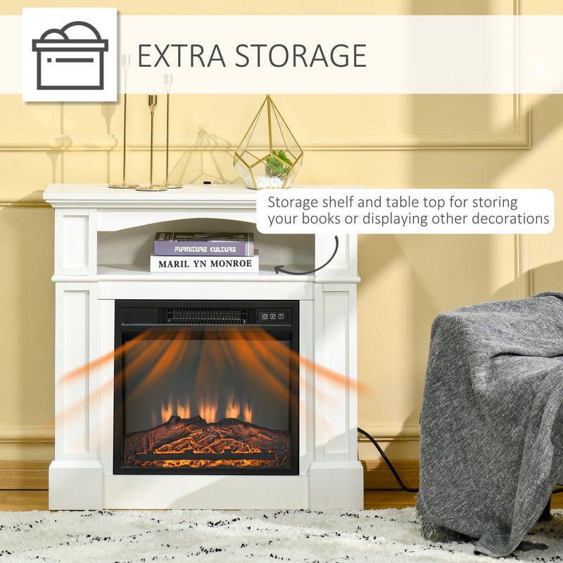 Whittaker 32" White Electric Fireplace - Seasonal Overstock