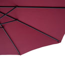 Patio Umbrellas, 10' Deluxe Cantilever Patio Umbrella - Wine Red - Seasonal Overstock
