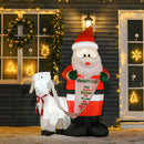Christmas Decorations, 6ft Inflatable Santa with Naughty List & Goat - Seasonal Overstock