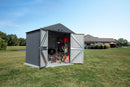 Storage Sheds, 8' x 6' Arrow Elite Steel Storage Shed - Anthracite - Seasonal Overstock
