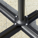 Patio Umbrella, 9ft Offset Cantilever Patio Umbrella with Easy Tilt Adjust - Blue - Seasonal Overstock