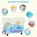 Hamster Cage Kit with Exercise Wheel & Tube - Light Blue - Seasonal Overstock