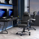 Flyta Ergonomic Executive Faux Leather Black Office Gaming Chair - Seasonal Overstock