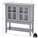 Accent Cabinets, Sina 31.5" Grey Sideboard Cabinet - Seasonal Overstock