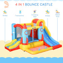 Bouncy Castles, Space Rocket Bouncy Castle With Slides & Pool 11.14' x 9.18' x 6.06' - Seasonal Overstock