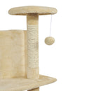 Cat Trees, XL 6.6ft Luxury Cat Tree Condo in Beige - Seasonal Overstock