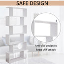 Zeke 6-Tier White Bookshelf - Seasonal Overstock