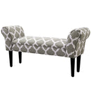 Benches, Upholstered Grey Bedside Bench - Seasonal Overstock