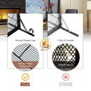 45" Black Wrought Iron Fireplace Screen with 2 Doors - Seasonal Overstock