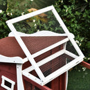 Coops & Hutches, 61.25" White Picket Backyard Critter House - Seasonal Overstock