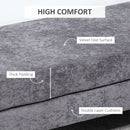 Gienna 48" Dark Grey Upholstered Bench - Seasonal Overstock