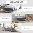 Gienna 48" Dark Grey Upholstered Bench - Seasonal Overstock