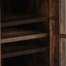 Parker Rustic Brown 1400W Electric Fireplace TV Stand for up to 65" TVs - Seasonal Overstock