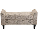 Benches, Script Upholstered Bench - Seasonal Overstock