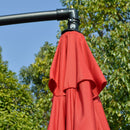 Patio Umbrella, 11ft Offset Cantilever Patio Umbrella with Easy Tilt Adjust - Red - Seasonal Overstock