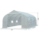 Greenhouses, 15 x 10ft Soft Cover Walk-In Greenhouse - White - Seasonal Overstock