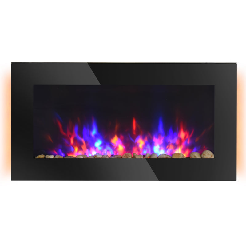 36" Wall Mounted 1500W Electric Fireplace - Seasonal Overstock