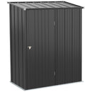 5' x 3' Lean-to Galvanized Steel Storage Shed - Charcoal Grey - Seasonal Overstock