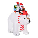 Christmas Decorations, 7ft Inflatable Polar Bear & Two Penguins - Seasonal Overstock