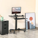 Clydsdale Standing and Sitting Adjustable Height Rolling Desk - Seasonal Overstock