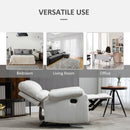 Huxley Upholstered Cream White Reclining Chair - Seasonal Overstock