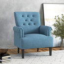 Chairs, Jinny Button Tufted Modern Accent Chair - Blue - Seasonal Overstock