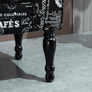 Benches, Kali 51" Black Upholstered Script Bench - Seasonal Overstock