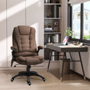 Maverick Luxury Executive Chair with Vibration Massage and Reclining - Brown Fabric - Seasonal Overstock