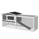 Rabbit Hutches, Pleasant Patch Rabbit Hutch 61" x 23" x 27" - Light Grey - Seasonal Overstock