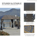 Sharan 10' x 13' Hard Top Patio Gazebo - Seasonal Overstock